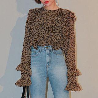 Leopard Chiffon Blouse