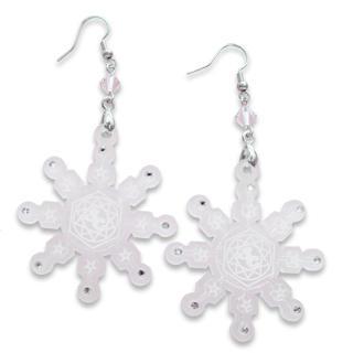 Sweet&co. White Snow Flurry Swarovski Crystal Earrings