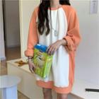 Fleece-lining Oversize Raglan Pullover