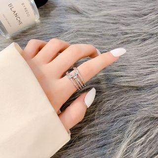 Knot Layered Alloy Open Ring