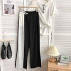Two-tone Panel High-waist Wide-leg Pants