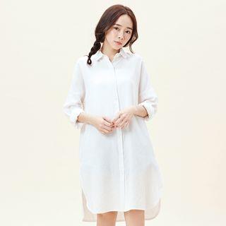 Side-slit Shirtdress