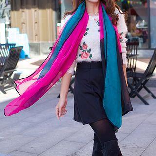 Color Block Chiffon Scarf