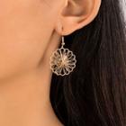 Flower Drop Earring 21785 - 1 Pair - Gold - One Size