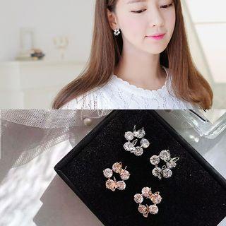 Rhinestone Butterfly Earring / Clip-on Earring