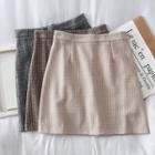 High-waist Gingham Mini Skirt