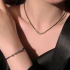 Faux Crystal Pendant Necklace / Bracelet