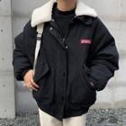 Oversize Color Panel Cargo Padded Coat