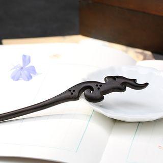 Retro Wooden Hair Stick 1 Pc - Black - One Size