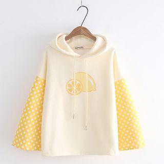Lemon Print Hoodie Off-white - M
