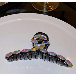 Rhinestone Hair Clamp Black - One Size