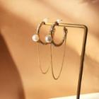 Geometry Drop Earring 1 Pair - S925silver Earrings - Gold - One Size