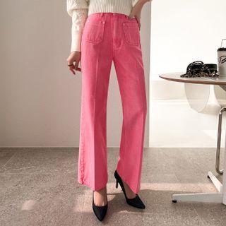 Dual-pocket Boot-cut Pants