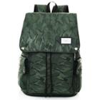 Patterned Flap Backpack