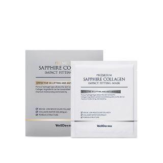 Wellderma - Premium Sapphire Collagen Impact Fitting Mask Set 25g X 4 Pcs