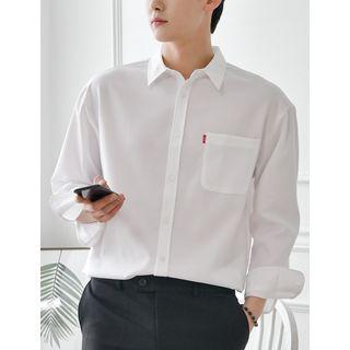 Pocket-front Loose-fit Shirt In 11 Colors
