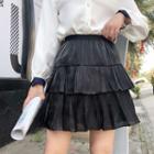 A-line Tiered Mini Skirt