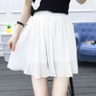 High-waist Mini Chiffon A-line Skirt