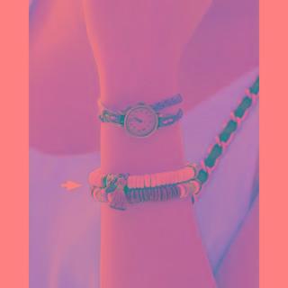Tassel-detail Wooden Beads Bracelet