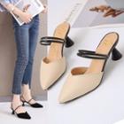 Cross Strap Pointy Close-toe Sandals