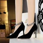 Ankle Strap Pointed High-heel Pumps
