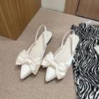 Bow Pointed Slingback Flats