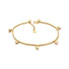 Simple And Romantic Plated Gold Heart Anklet Golden - One Size