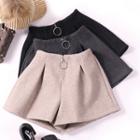 Zip Front Wide Leg Shorts
