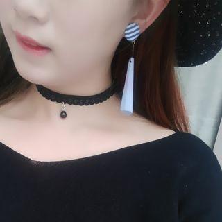 Striped Acrylic Dangle Earring
