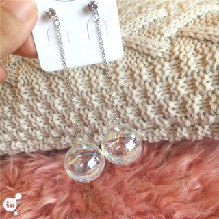 Transparent Ball Drop Earring