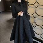 Quilted A-line Coat Dress