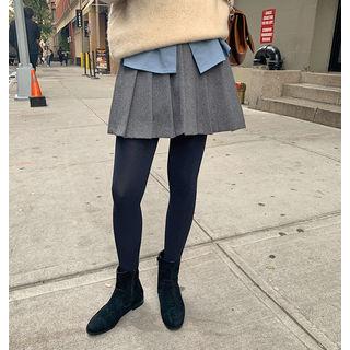 Flat-heel Suedette Short Boots