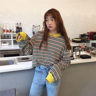 Striped Long-sleeve Sweatshirt