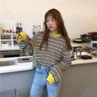 Striped Long-sleeve Sweatshirt