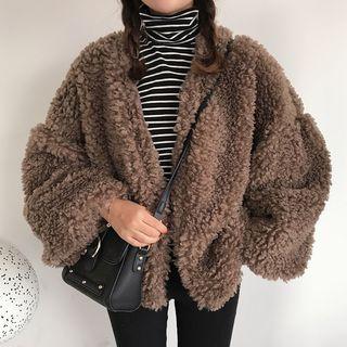 Open-front Fleece Coat