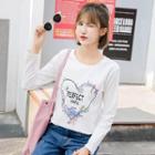 Cartoon Printed Long-sleeve T-shirt