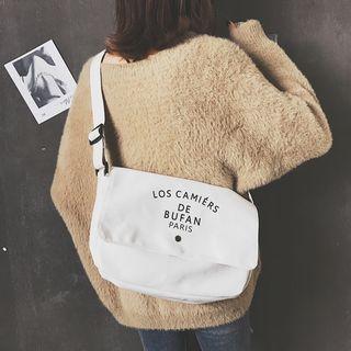 Letter Canvas Messenger Bag