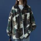 Reversible Camouflage Button Jacket