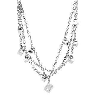 Cube Around Necklace Silver - One Size