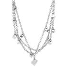 Cube Around Necklace Silver - One Size
