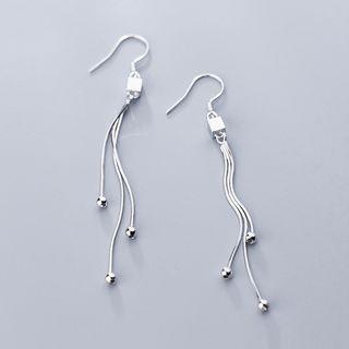 925 Sterling Silver Tassel Drop Earring 1 Pair - Earring - One Size