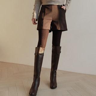 Band-waist Fleece-lined Shorts