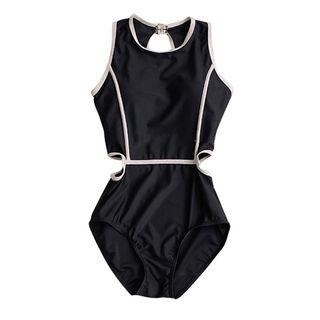Contrast Trim Swim Swimsuit