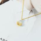 Rhinestone Drop Pendant Necklace Gold - One Size