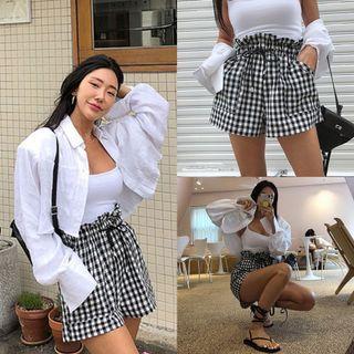 Gingham Shorts Black - One Size