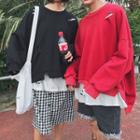 Couple Matching Ripped Pullover
