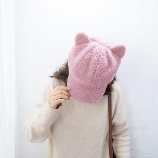 Cat Ear Shearling Cap