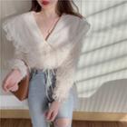 Long-sleeve Fluffy Blouse