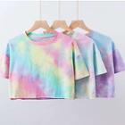 Tie-dyed Short-sleeve Cropped T-shirt