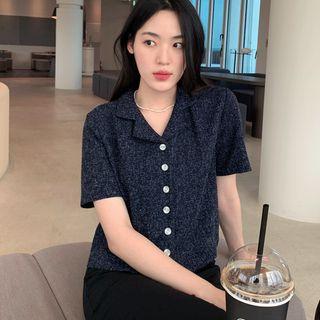 Notched-lapel Tweed Jacket